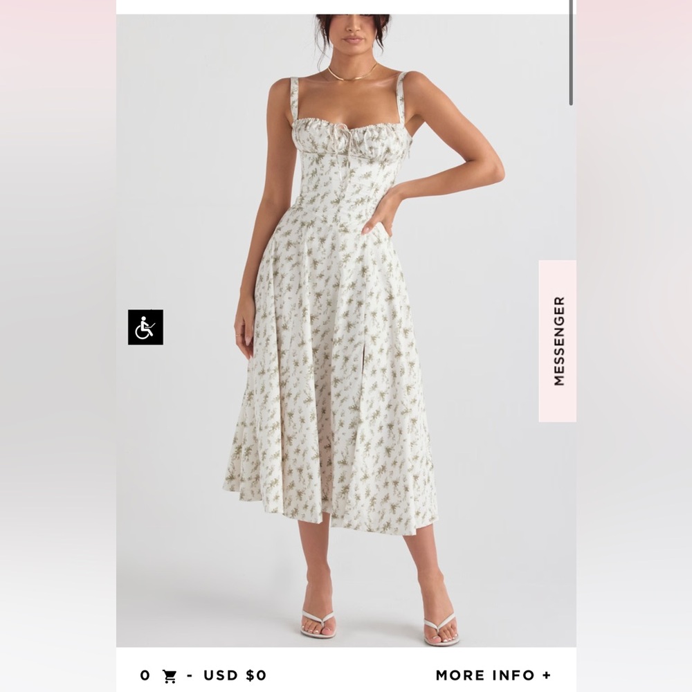 NWT Carmen Garden Print Bustier Sundress